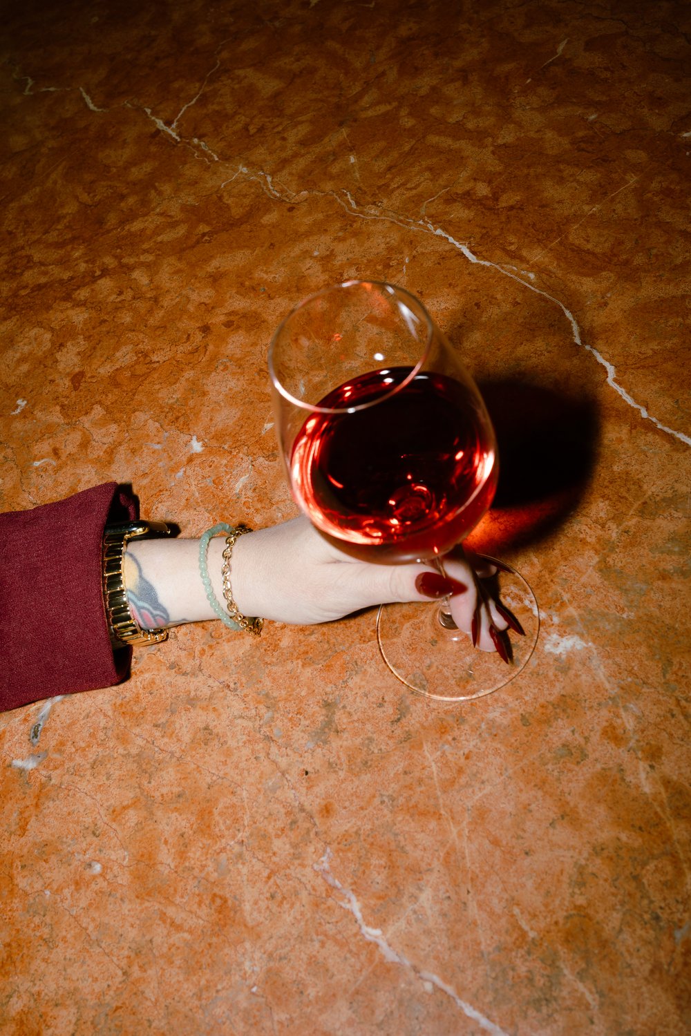 A glass of red wine at a Bespoke Wine Journeys tasting